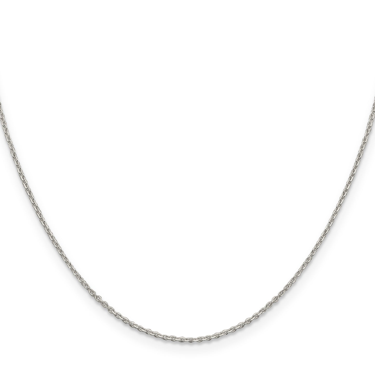 16 Inch Sterling Silver 1.25mm Diamond-Cut Forzantina Cable Chain