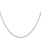 18 Inch Sterling Silver 1.25mm Diamond-Cut Forzantina Cable Chain W/2In Ext.