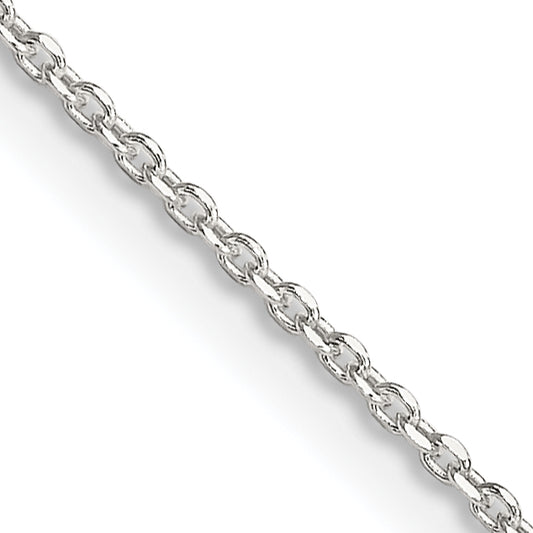 16 Inch Sterling Silver 1.25mm Diamond-Cut Forzantina Cable Chain