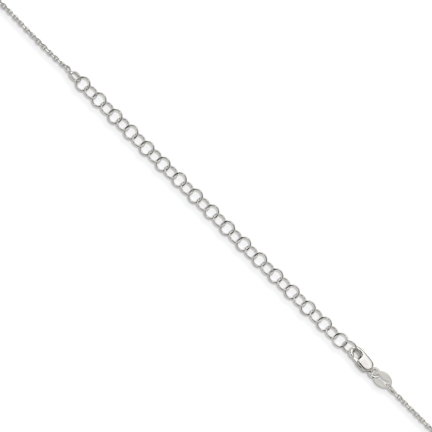 22 Inch Sterling Silver 1.25mm Diamond-Cut Forzantina Cable Chain W/4In Ext.