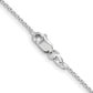 20 Inch Sterling Silver Rhodium-Plated 1.25mm Diamond-Cut Forzantina Cable Chain