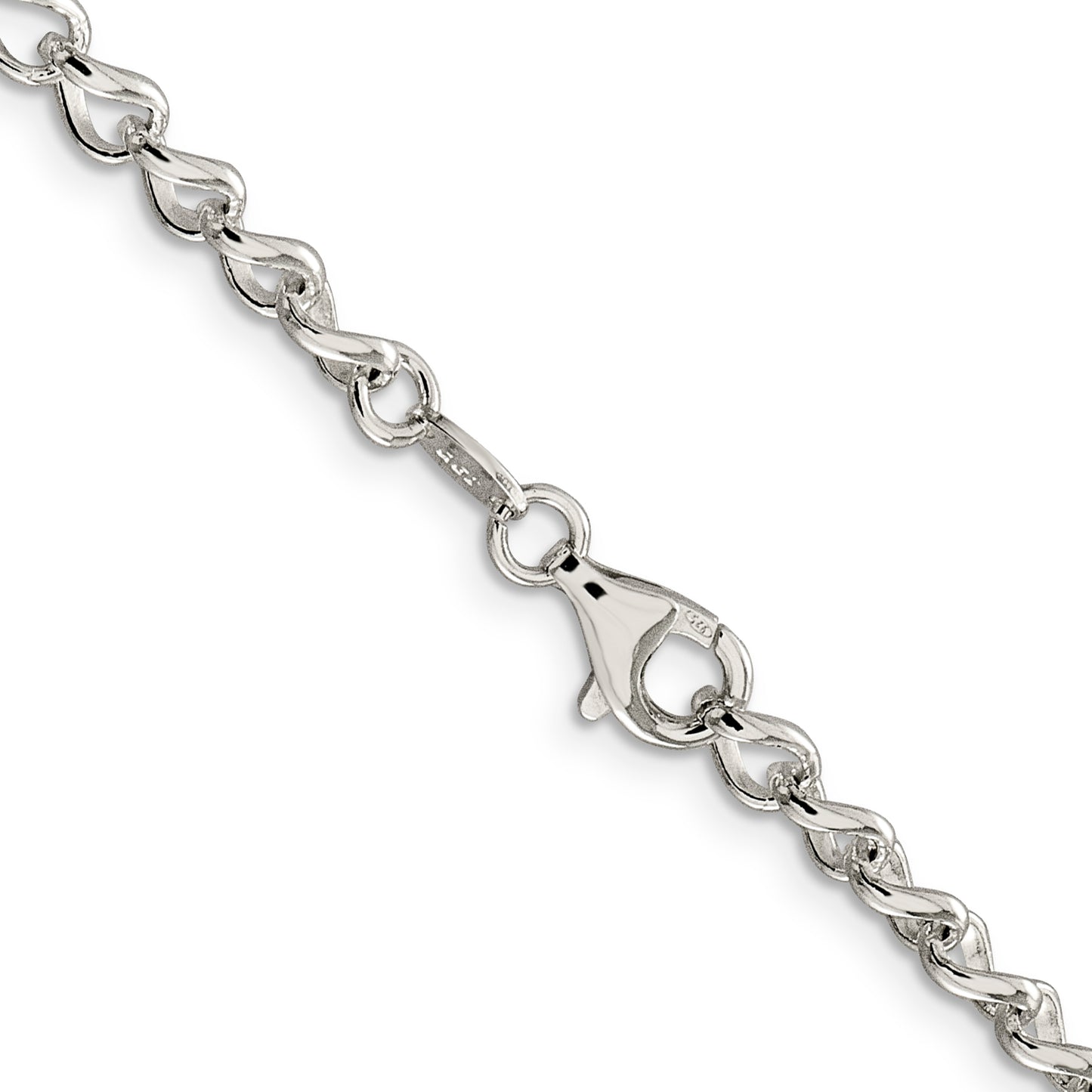 20 Inch Sterling Silver 4.5mm Half Round Wire Open Curb Chain