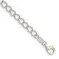 7 Inch Sterling Silver 4.5mm Half Round Wire Open Curb Chain