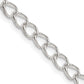 20 Inch Sterling Silver 4.5mm Half Round Wire Open Curb Chain