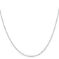 14 Inch Sterling Silver 1mm Rhodium-Plated Cable Chain