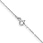 14 Inch Sterling Silver 1mm Rhodium-Plated Cable Chain