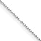 14 Inch Sterling Silver 1mm Rhodium-Plated Cable Chain