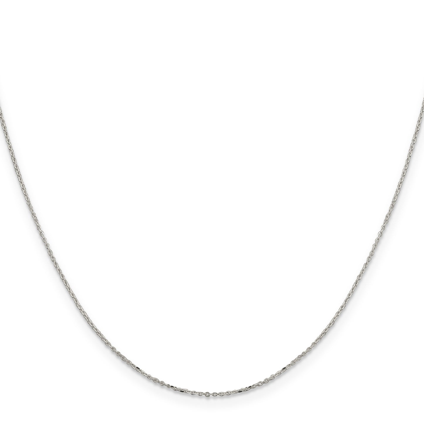 16 Inch Sterling Silver 1mm 8 Sided D/C Cable Chain