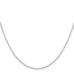 16 Inch Sterling Silver Rhodium-Plated 1mm 8 Sided Diamond-Cut Cable Chain