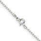 14 Inch Sterling Silver 1.15mm Square Fancy Beaded Chain