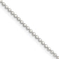 14 Inch Sterling Silver 1.15mm Square Fancy Beaded Chain