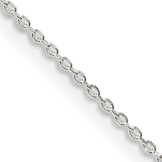 22 Inch Sterling Silver .95mm Diamond-Cut Forzantina Cable Chain W/4In Ext.