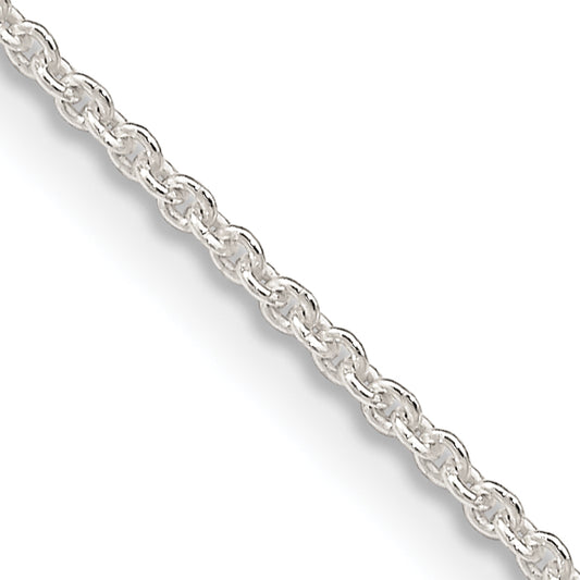 24 Inch Sterling Silver 1.6mm Forzantina Cable Chain