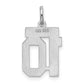 Sterling Silver Silver/Rhodium-Plated Satin Number 10 Charm