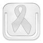 Sterling Silver Rhodium-Plated Awareness Bookmark