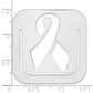 Sterling Silver Rhodium-Plated Cut-Out Awareness Bookmark