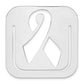 Sterling Silver Rhodium-Plated Cut-Out Awareness Bookmark