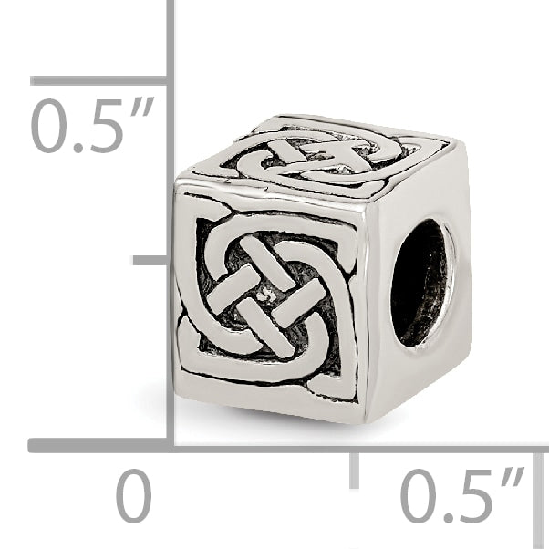 Sterling Silver Reflections Celtic Block Bead