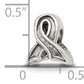 Sterling Silver Reflections Awareness Ribbon Bead