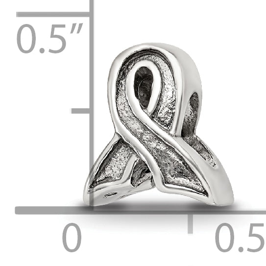 Sterling Silver Reflections Awareness Ribbon Bead