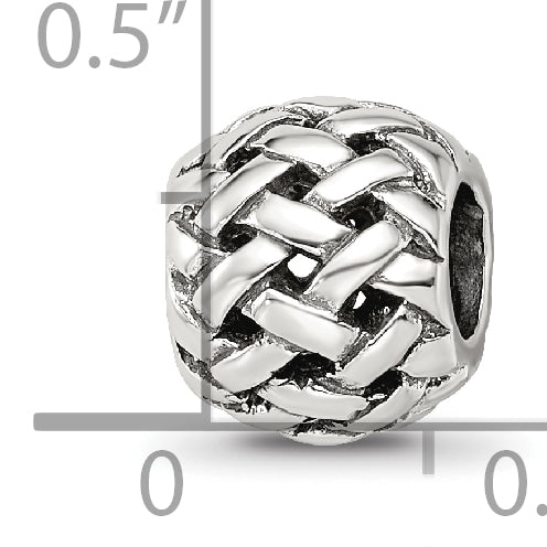 Sterling Silver Reflections Basketweave Bali Bead