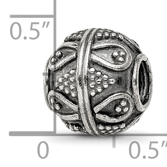 Sterling Silver Reflections Decorative Bali Bead