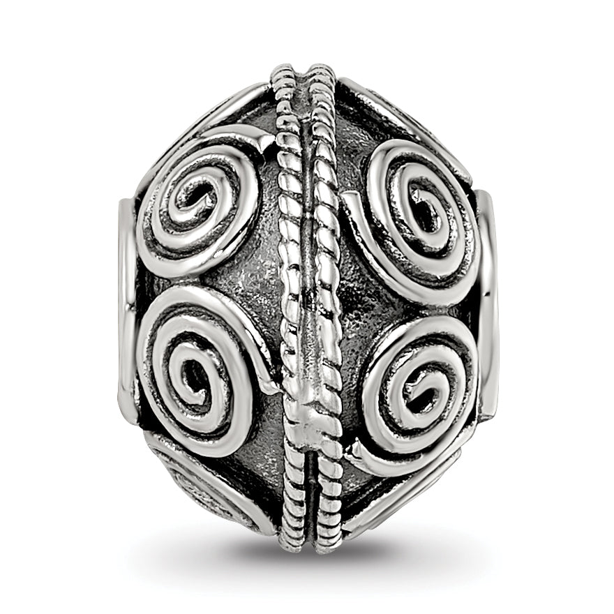 Sterling Silver Reflections Decorative Bali Bead