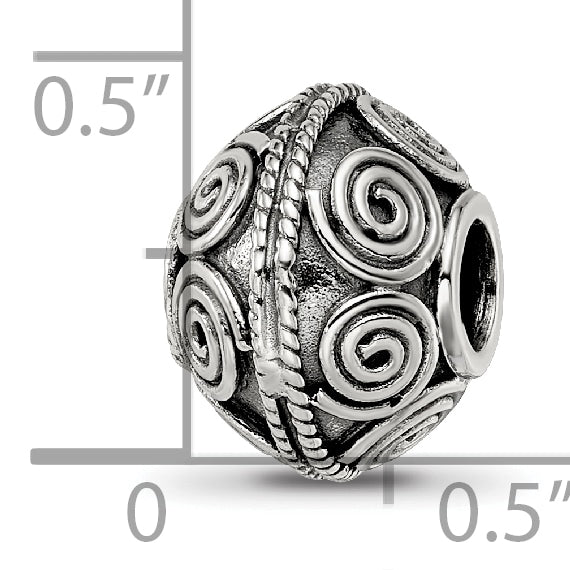 Sterling Silver Reflections Decorative Bali Bead