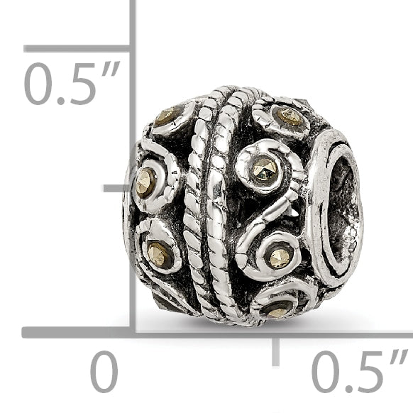 Sterling Silver Reflections Marcasite Bali Bead