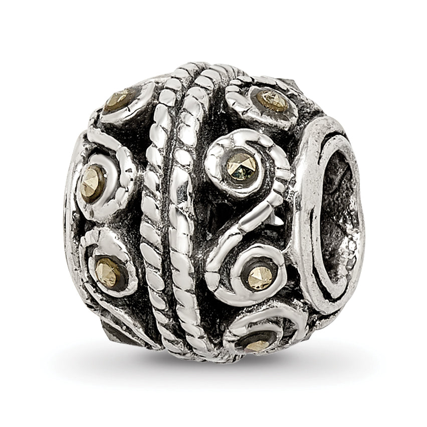 Sterling Silver Reflections Marcasite Bali Bead