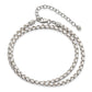 Sterling Silver Reflections White Leather Rhodium-Plated 14 Inch With A 2 Extention Choker/Wrap Bracelet