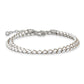 Sterling Silver Reflections White Leather Rhodium-Plated 14 Inch With A 2 Extention Choker/Wrap Bracelet