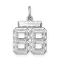 Sterling Silver Rhodium-Plated Diamond-Cut #88 Charm