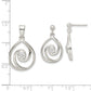 Sterling Silver Cz In Teardrop Pendant And Earrings Set