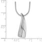 Sterling Silver White Ice Rhodium-Plated Satin And Polished 18 Inch Diamond Necklace With 2 Extender