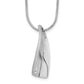 Sterling Silver White Ice Rhodium-Plated Satin And Polished 18 Inch Diamond Necklace With 2 Extender