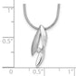 Sterling Silver White Ice Rhodium-Plated Satin And Polished 18 Inch Diamond Necklace With 2 Extender