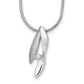 Sterling Silver White Ice Rhodium-Plated Satin And Polished 18 Inch Diamond Necklace With 2 Extender