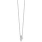 Sterling Silver White Ice Rhodium-Plated 18 Inch Diamond Circles Slide Pendant Necklace With 2 Extender