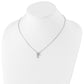 Sterling Silver White Ice Rhodium-Plated 18 Inch Diamond Circles Slide Pendant Necklace With 2 Extender