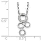 Sterling Silver White Ice Rhodium-Plated 18 Inch Diamond Circles Slide Pendant Necklace With 2 Extender