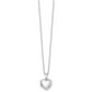 Sterling Silver White Ice Rhodium-Plated 18 Inch Diamond Heart Locket Necklace With 2 Extender