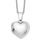 Sterling Silver White Ice Rhodium-Plated 18 Inch Diamond Heart Locket Necklace With 2 Extender