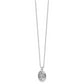 Sterling Silver White Ice Rhodium-Plated 18 Inch Diamond Filigree Oval Locket Necklace With 2 Extender