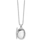 Sterling Silver White Ice Rhodium-Plated 18 Inch Diamond Filigree Oval Locket Necklace With 2 Extender