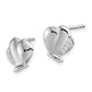 Sterling Silver White Ice Rhodium-Plated Diamond Butterfly Post Earrings