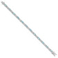 7 Inch Sterling Silver Rhodium-Plated Blue Topaz Bracelet