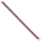 7 Inch Sterling Silver Rhodium-Plated Ruby Bracelet