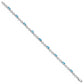 7.5 Inch Sterling Silver Rhodium-Plated Blue Topaz Bracelet