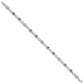 7 Inch Sterling Silver Rhodium-Plated Amethyst & Diamond Bracelet